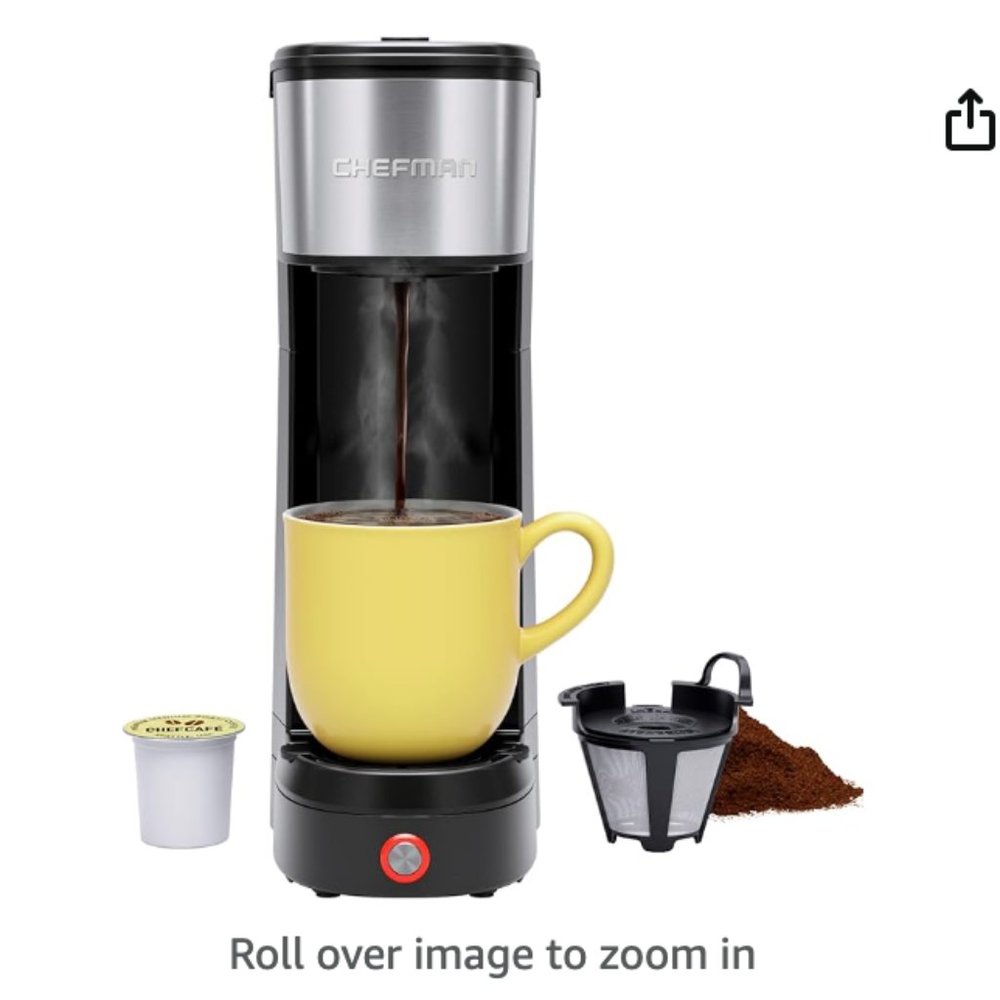 Chefman InstaCoffee Max Single-Serve Coffee Maker Black